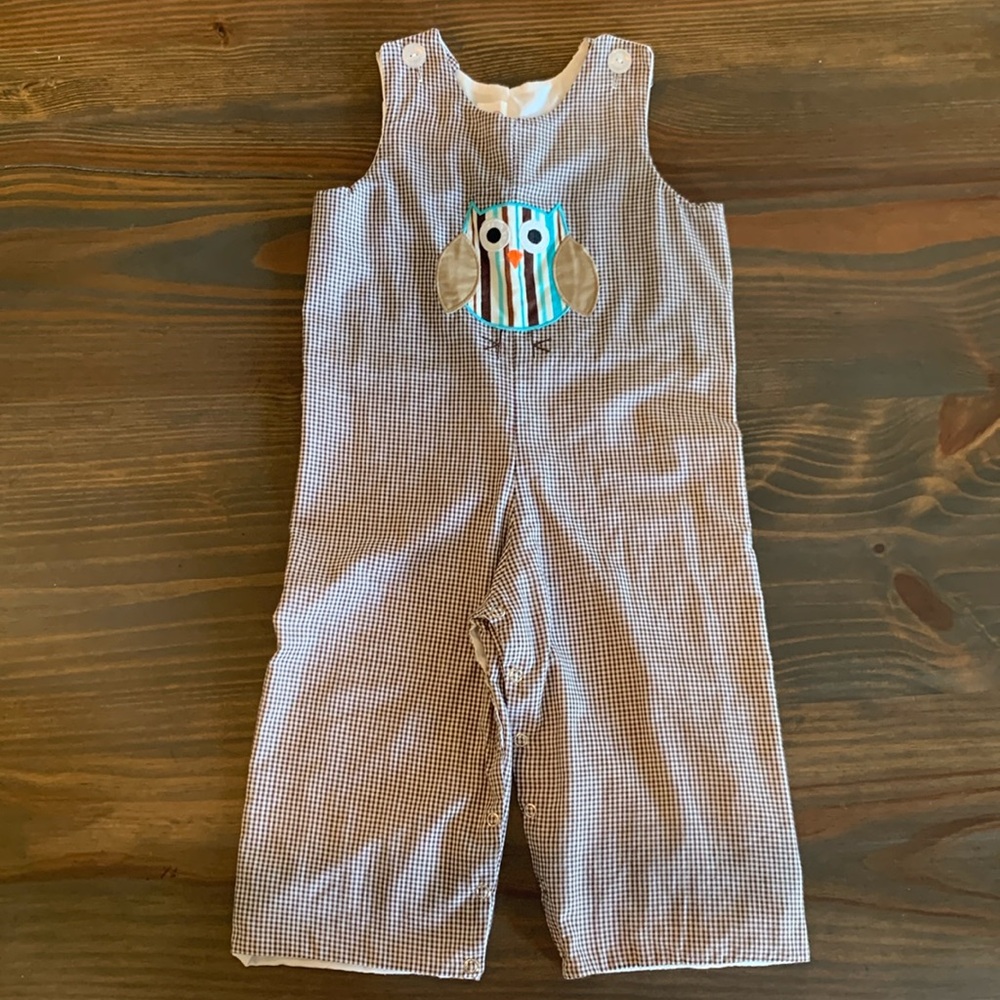 Born to be Sassy owl jumpsuit. Size 2.